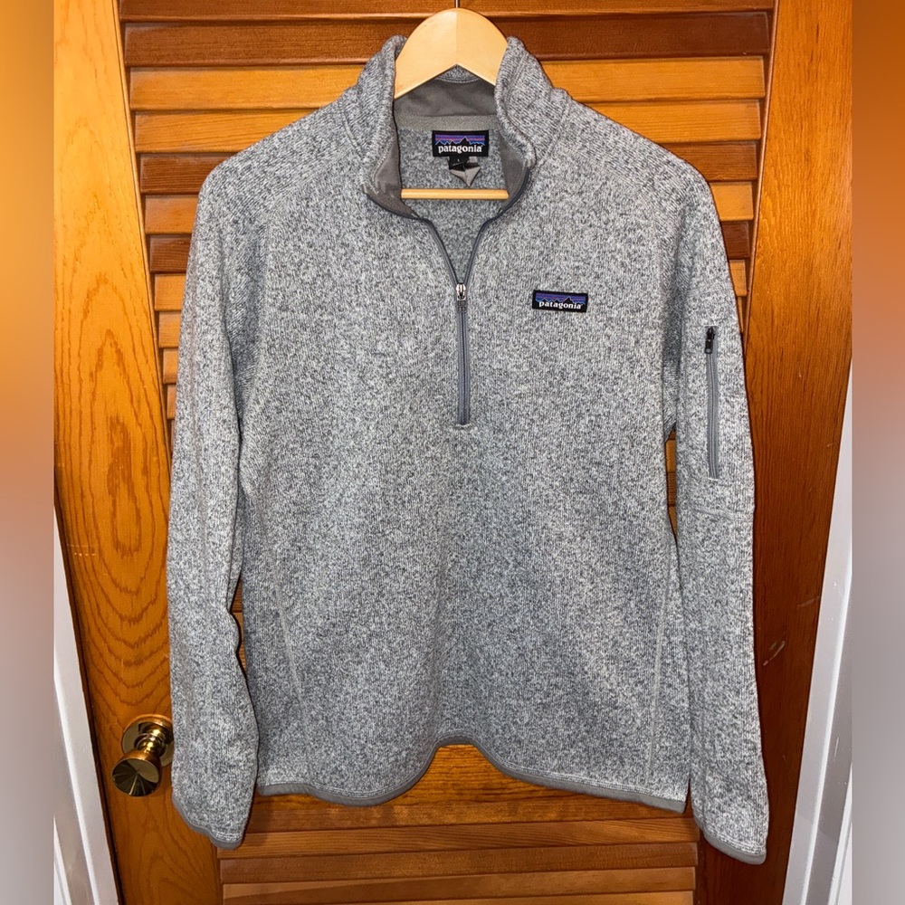 Patagonia Women’s Better Sweater Quarter Zip, gray - womens size large